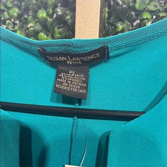 Susan Laurence Teal Sleeveless Tank Top size Large - Picture 2 of 4